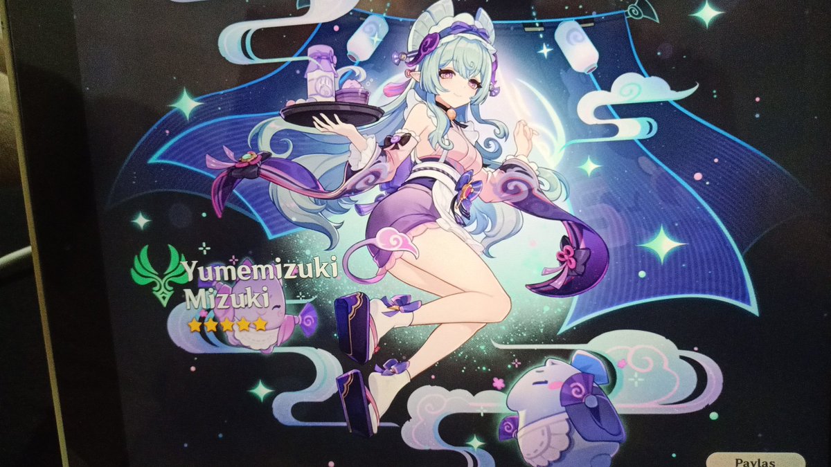 Bir bok yedim ve Chasca'ya attım 50'lerde kaybettim. Gönülsüz isteyince... C1 Mavuika garanti şu an darısı C2 ve silahına. Demek ki çok istemek gerekiyormuş aylarca Escoffier istedim ve 50/50 geldi. Mizuki'ye sevinmedim ama üzülmedim de yeni karakter sonuçta. Hoşgeldin hesabıma🩵