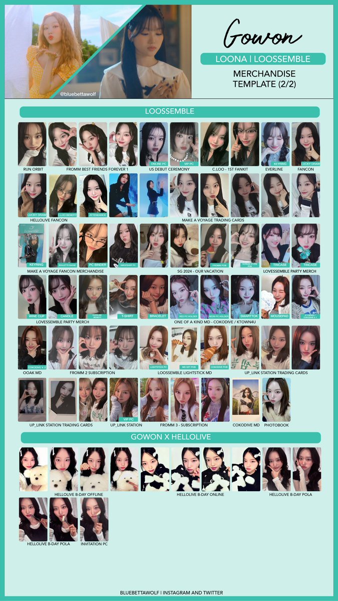 Loona / Loossemble - Gowon and Hyeju Merchandise Photocard