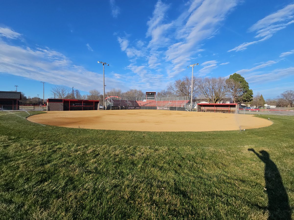 IowaSportsTurf's tweet photo. Spirit Lake HS and Madrid HS will both have new softball infields to play on this year! https://t.co/tSaIIbwcRG