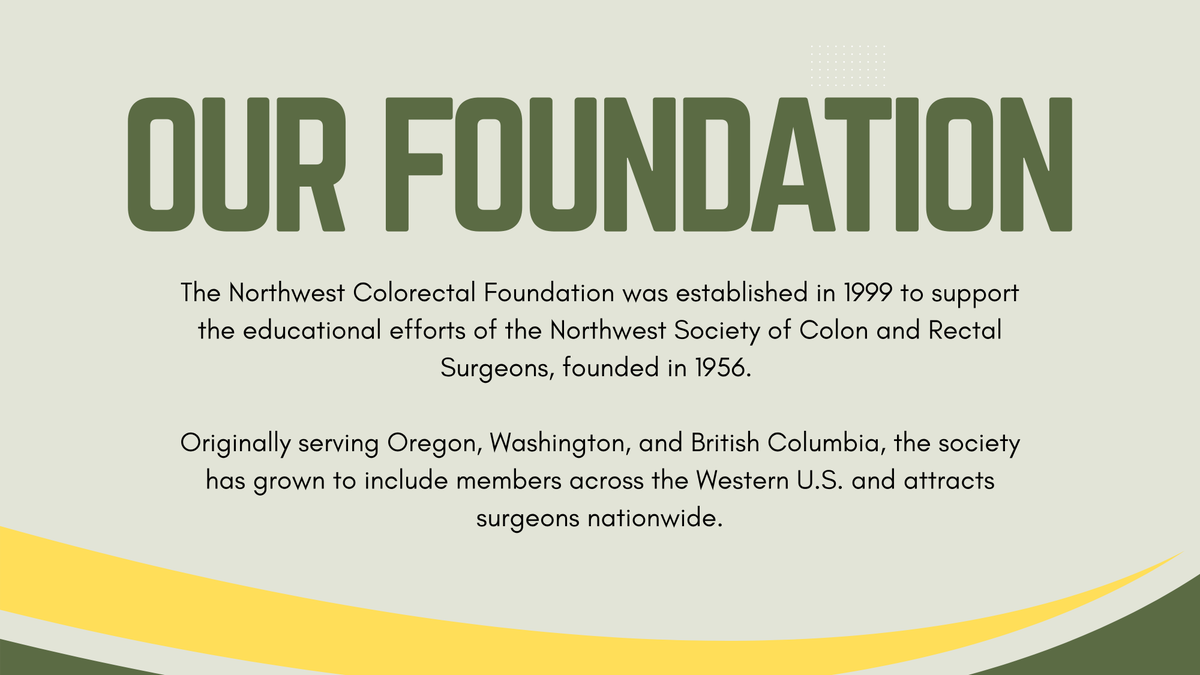 nwscrs_'s tweet photo. The Northwest Society of Colon &amp; Rectal Surgeons is a nationwide community advancing education, research &amp; compassionate care.

Open to colorectal + general surgeons across the U.S. &amp; Canada.

Join us July 15–18, 2026 in Carmel, CA.

Learn more: https://t.co/YNTqgzss4c 💛 https://t.co/hR64xYwUEg