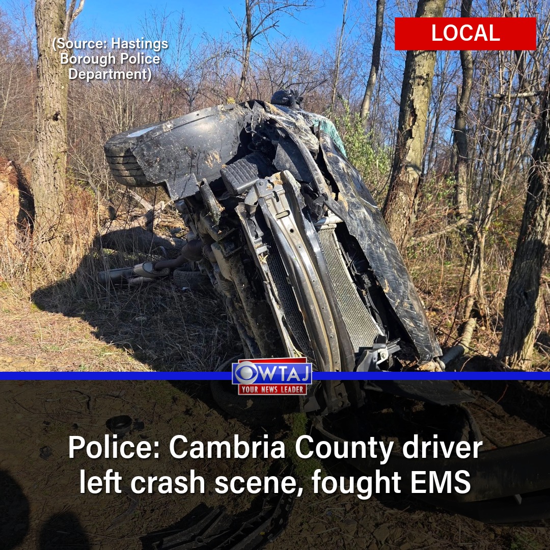 WTAJnews's tweet photo. Law enforcement responded to a car crash in East Carroll Township along Beech Road after the driver reportedly left the scene and was combative with first responders.
#police #wtaj https://t.co/065XUnpLga