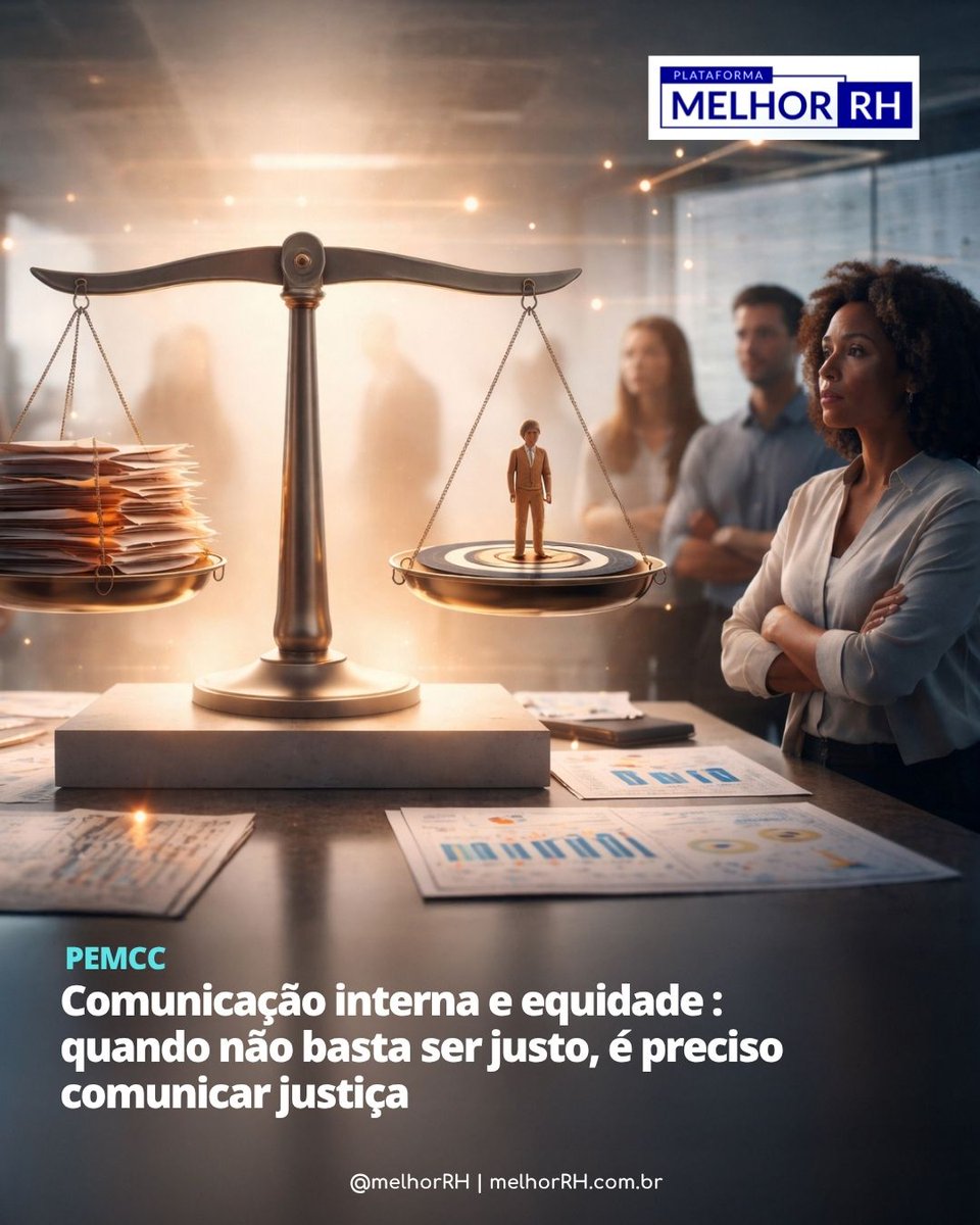 Nem sempre a sensação de justiça nasce da decisão em si. Na nova matéria da #MelhorRH, Camila Longo, da Vitru Educação, e Hélcio Tessaro, da Unidas, mostram como a comunicação interna ajuda a dar clareza à equidade. #PEMCC 📌 Saiba mais em bit.ly/4mkWTBz.