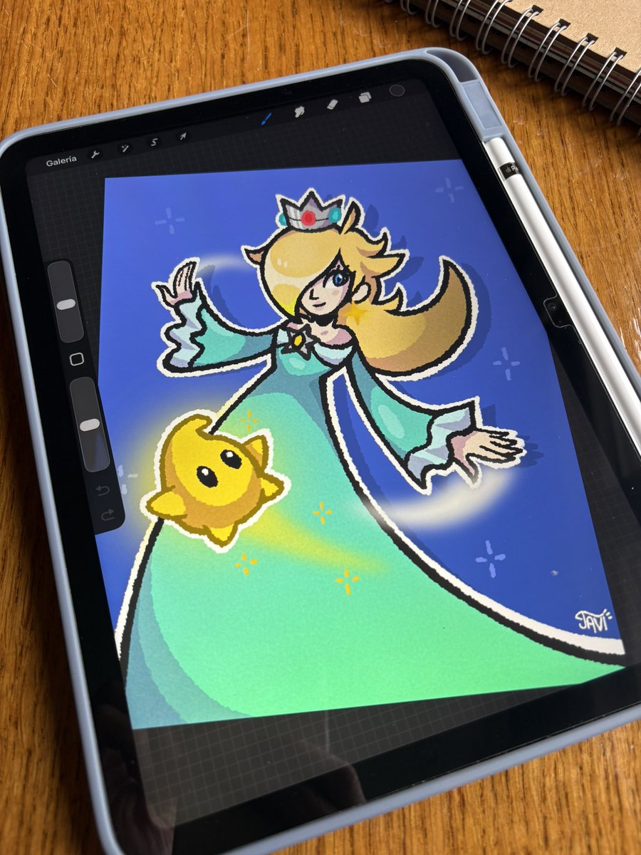 no compartí la ilustración que hice de Rosalina/Estela por aquí 💙💫