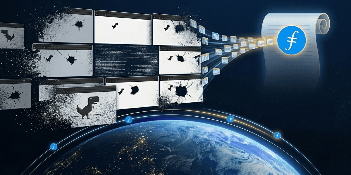 Filecoin's tweet photo. 23% of news web pages contain broken links. 25% of URLs in New York Times articles no longer point to accurate sources. 

For media companies, governments, and academic institutions, link rot is an ongoing erosion of the record. 

Filecoin is infrastructure built to solve this. https://t.co/YkJEEwaexp
