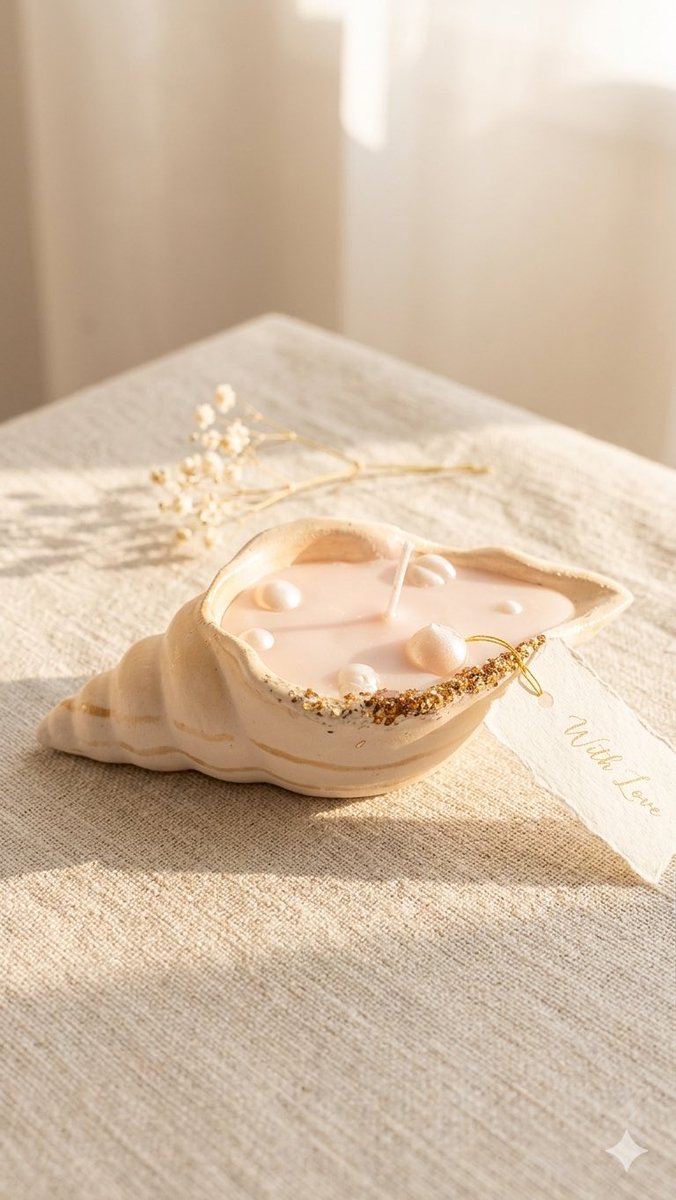 SlowNightssab's tweet image. Ocean treasures found. 🐚 Detailed with shimmering pearls and hand-poured wax—modern decor meets coastal elegance. 🫧✨
Pink or Blue? Tell me your favorite in the replies! 👇
#smallbusiness #interiordesign #seashells #handcrafted