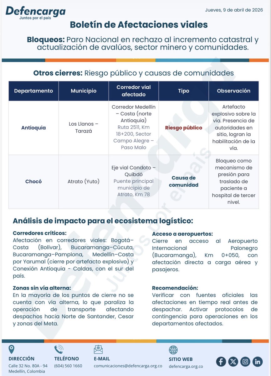 Defencarga | Agremiación de Logística y Transporte tweet media