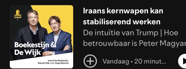 De absolute onzin die hier wordt uitgekraamd…. Met de dag halucinanter. 

#boekestijn #dewijk #BNR b