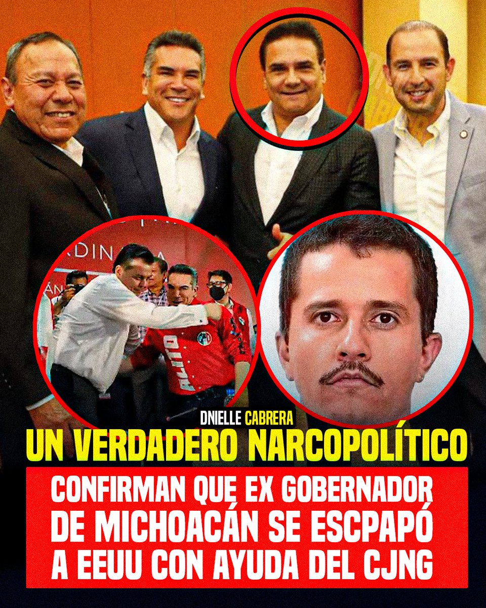 🚨ESTOS SÍ SON NARC0POLÍTICOS: Se revela que el ex-gobernador de Michoacán por el PRD logró escapar de México y esconderse en EEUU con ayuda del CJNG