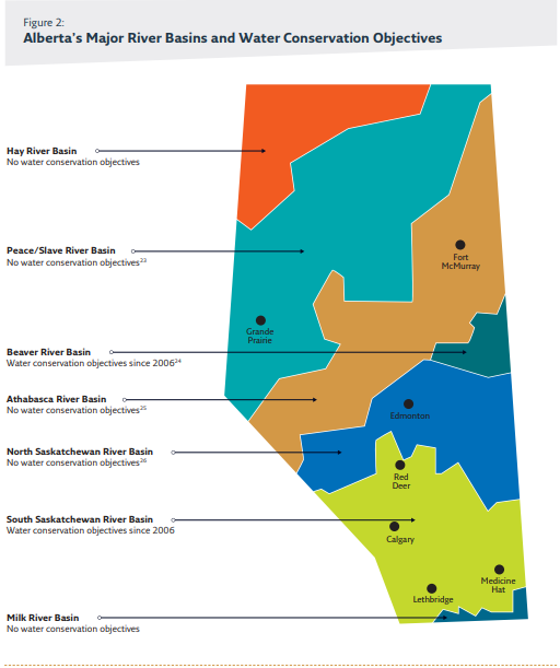 AB_Resistance's tweet photo. The majority of our major river basins have no plan to make sure we have enough water for future generations. That is rather concerning. This information is from the auditor general report on Surface Water Management released in 2024. https://t.co/BM1kqTQ6mI