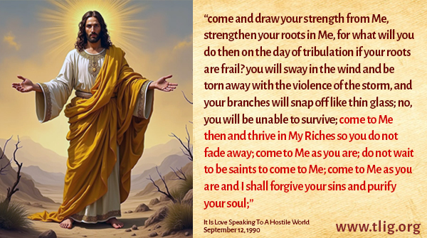 VassulaRyden's tweet image. Jesus is calling you to Him from this barren desert. He will bring you Life, and life to the fullest! Do not wait, repent and turn to Him with your whole heart. Read this most important message: ww3.tlig.org/en/messages/55…
 #Repentance #HopeInChrist #FaithOverFear