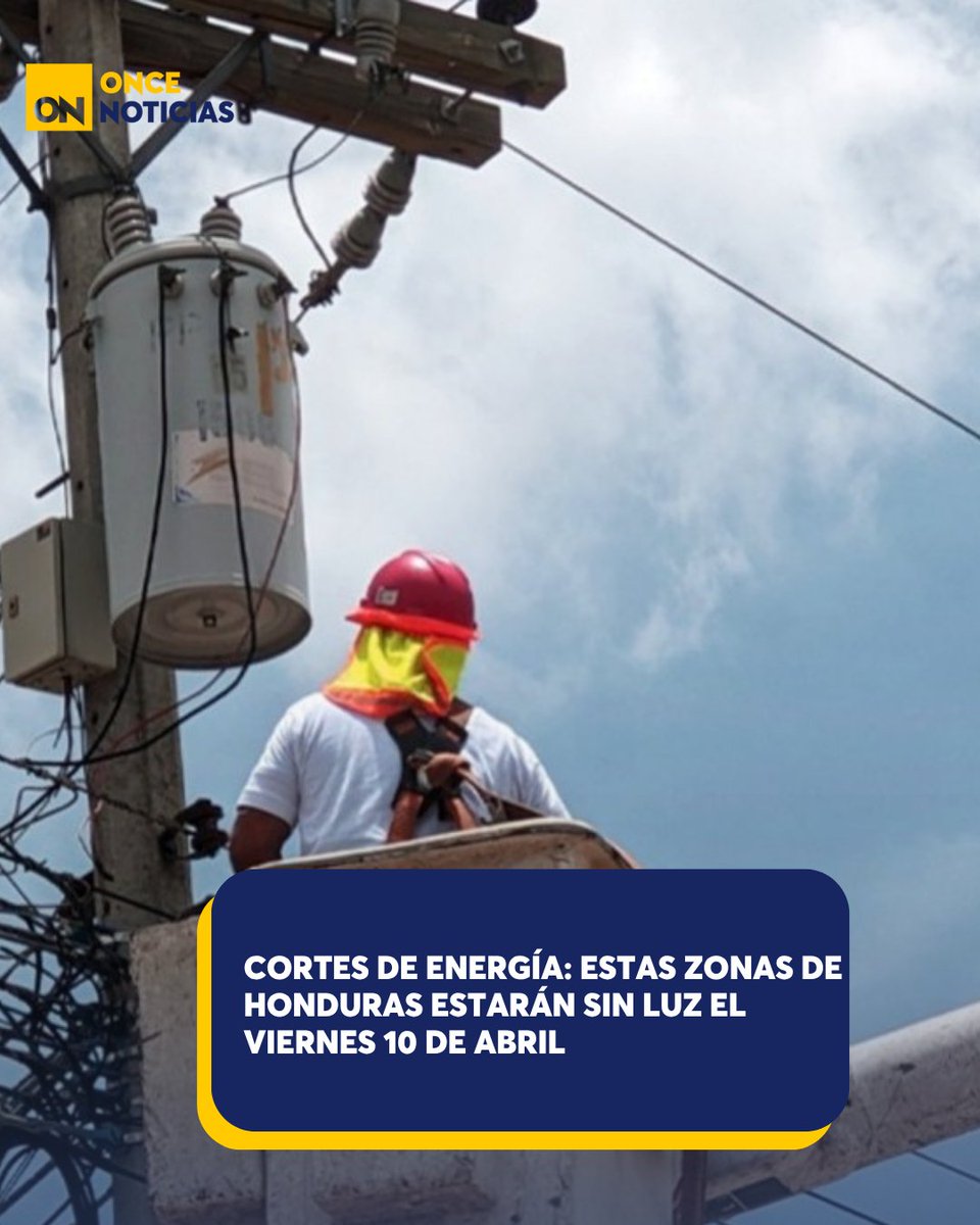 11_Noticias's tweet photo. ⚡ ¿Qué zonas de Honduras tendrán mantenimientos energéticos? Verifica aquí si estarán en tu hogar sin luz este viernes de abril. 👉
https://t.co/LZIr7iv4Eu
#CortesdeEnergía #Viernes10 #Abril #Calenadario #Honduras #ENEE https://t.co/aJ3gC2HBOY