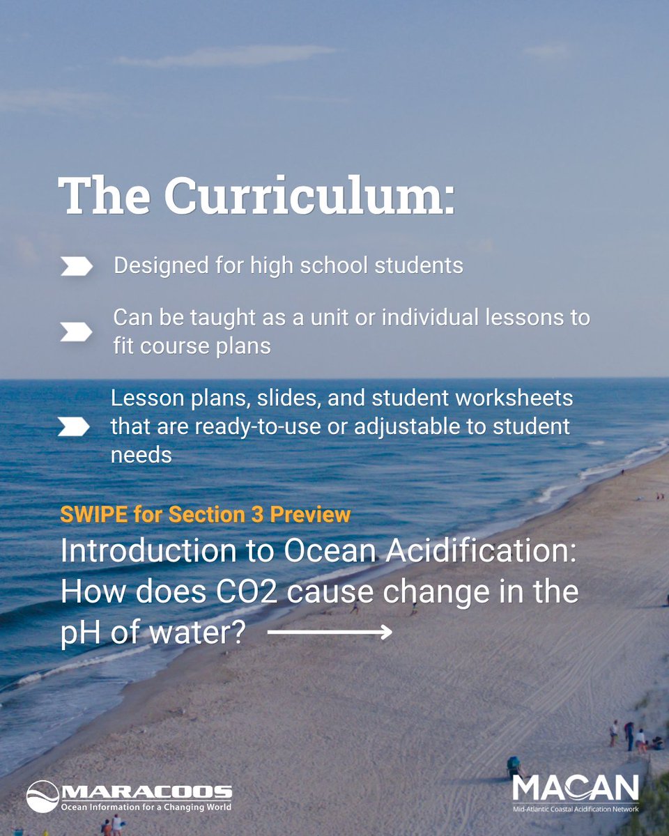 maracoos's tweet photo. SCIENCE TEACHERS: Are you looking for engaging end-of-year activities or already thinking ahead to next year?

Explore the full curriculum here: https://t.co/Cnp5EfBTGx  

#scienceeducation #coastalacidification #teacherresources #highschoolscience https://t.co/lDtHSbtfSm