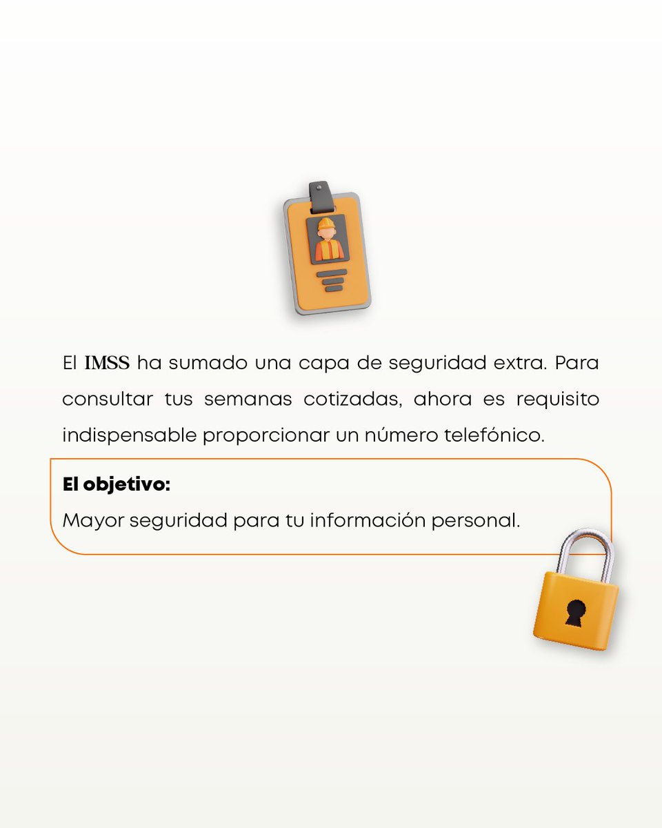CASSabogados's tweet photo. ¡Que no te sorprendan! Tu número de teléfono ahora es la llave de tus Semanas Cotizadas. https://t.co/e1pxIeqvbP