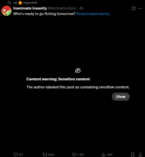 mcboiboi691's tweet image. oh that's Animation Epic posting NSFW