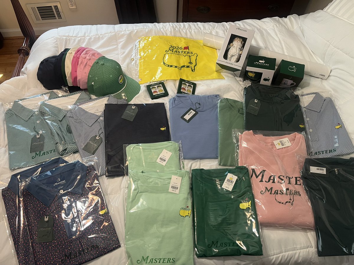All of my outrights are dead after day 1, but I ate my way through the Augusta Sandwich board, had my fair share of Crows Nest beers, got a (mini) gnome, and racked up a 2k bill on merch mostly for family and friends. Parking my chair on 16 green tomorrow keep your eyes peeled