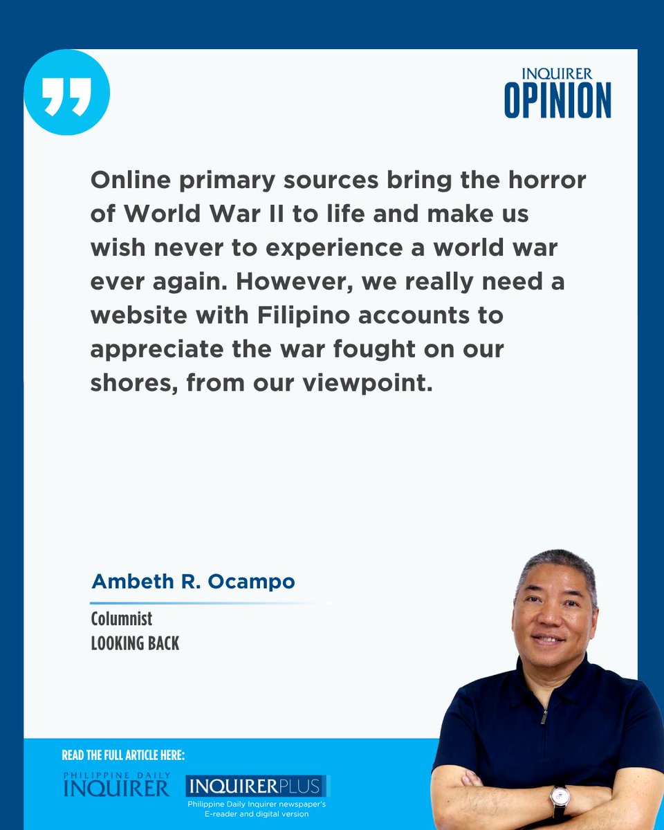 inquirerdotnet's tweet image. Today's #LookingBack by Ambeth Ocampo (Apr. 9, 2026).

Visit opinion.inquirer.net for fearless views and more.

Get the Inquirer here: fb.com/inqplus