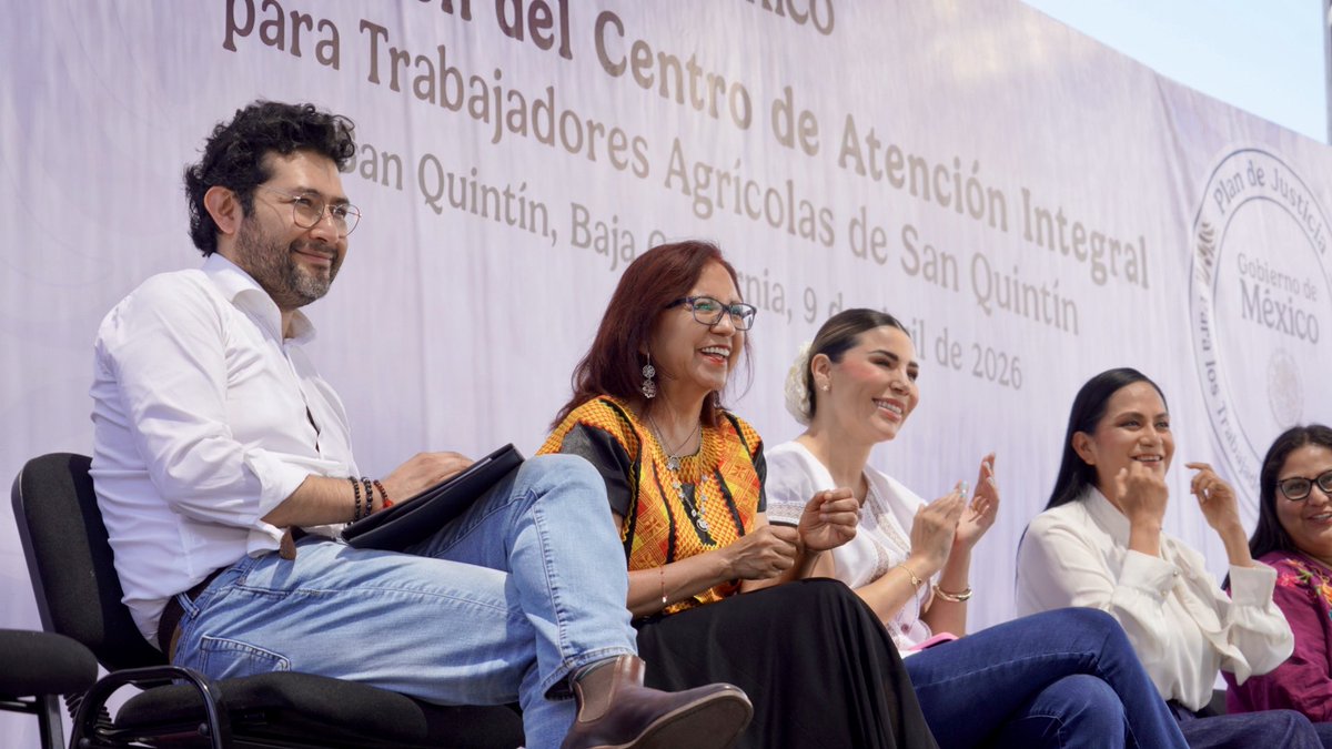 marathb's tweet photo. En cumplimiento del compromiso 63 del Segundo Piso de la #Transformación, hoy participé en la inauguración del Centro de Atención Integral para Trabajadores Agrícolas de #SanQuintín, que brindará de manera directa servicios, programas y acceso a los derechos en el trabajo del Gobierno de México a las y los jornaleros y sus familias.

Entre las acciones que impulsa la @STPS_mx destacan la implementación del Certificado Laboral para la Agroexportación, así como la asesoría y vinculación laboral.