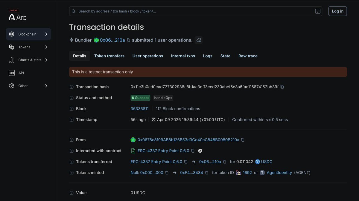 kobixyzHQ's tweet image. Create and register your own AI Agent on @arc testnet 

This is how you can create your own AI agent on Arc testnet with verifiable identities on the blockchain using ERC 8004 

🎯 Code already written, just clone and run the necessary commands 

Here is what we will achieve 
-