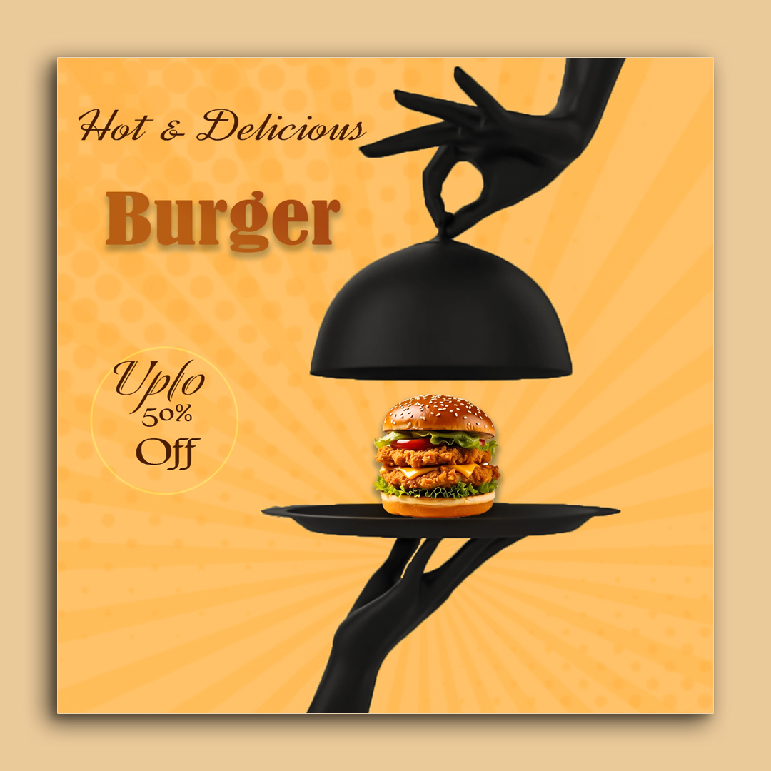 CrafixMn's tweet photo. Assalamu Alaikum…
🍔🔥 Hot &amp; Delicious Burger — Social Media Design
Fresh, juicy, and designed to grab attention!
Check out my latest creative food post made to make your brand stand out. 😍

📩 DM for custom food designs!
#FoodDesign #BurgerPost #DesignForBrands https://t.co/PPMsGNWJxc