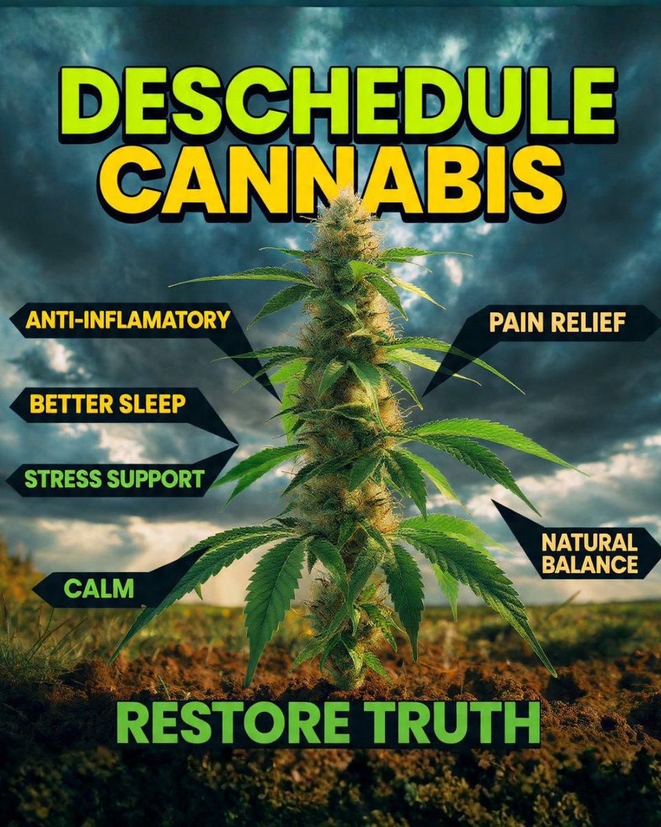 DescheduleEarth's tweet image. This plant grows naturally, offering real support for pain, sleep, and stress. The facts are clear: our rules need to catch up with reality. We should let truth guide policy, not old fears. People deserve fair access to what helps them live better, work safer. #CommonSense