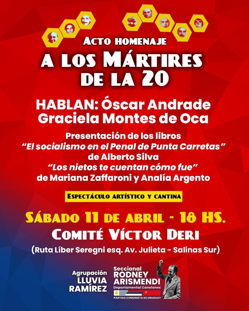 albertosilvauy's tweet photo. Inmenso honor, este sábado 11 me invitan a participar en 2 actividades de construcción de #Memoria.
A la mañana, en la filmación del documental que Aldo Novik viene realizando sobre la maestra #ElenaQuinteros .
A la tarde, en #SalinasSur, en un emotivo y multifacético encuentro. https://t.co/wz5XpfO8so