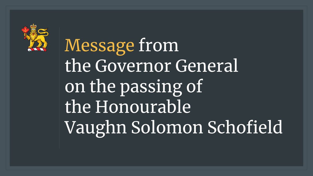 Governor General of Canada tweet media