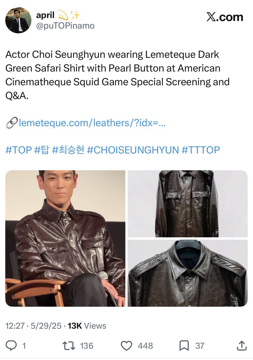 puTOPinamo's tweet image. T.O.P wore Lemeteque last year during TOP Week in LA, and now the brand has created custom outfits exclusively for him for his solo album. 🥰🤭❤️

T.O.P ANOTHER DIMENSION OUT NOW
#WelcomeToAnotherDimension
#ANOTHER_DIMENSION #TOP