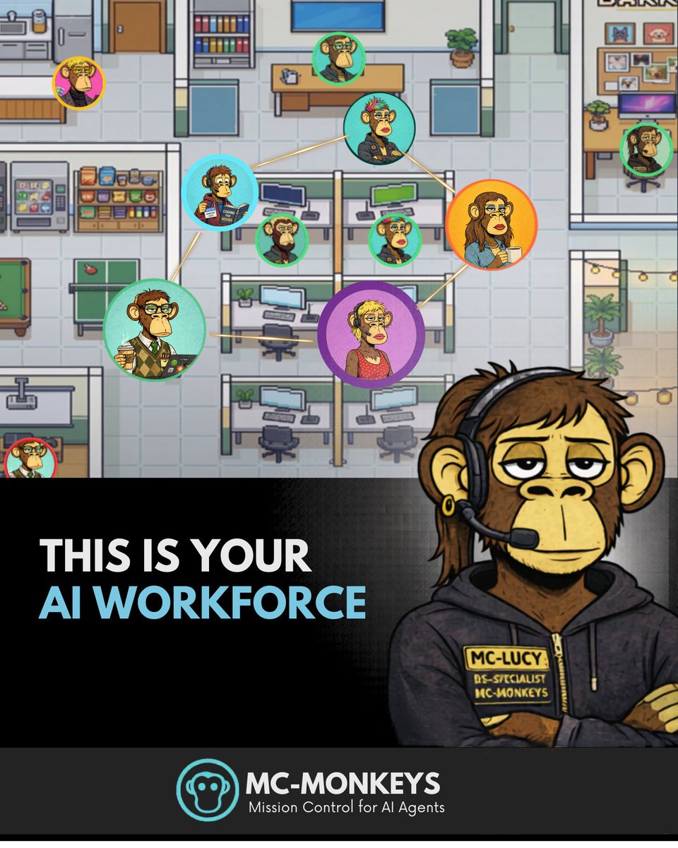 mc_monkeys_ai's tweet photo. Meet Your AI Workforce
Imagine managing your AI agents like a real workforce:
clear roles, active tasks, visible progress, and full operational control.

That’s what Mc-Monkeys is built for.
Try Now
https://t.co/j7o9mQ4Gic

#ClaudeCode #ClaudeCodeAgents #AIAgents #AgentManagement #AgentOps #AIWorkflow #AIOrchestration #AgentVisibility #AgentCoordination #DeveloperTools #AIForDevelopers #BuildWithAI