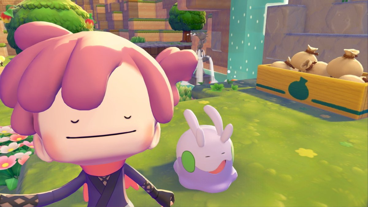metamongproject's tweet photo. 여기 보세요~ ...앗! 눈을 감았잖아!

#PokemonPokopia #포코피아 https://t.co/5iGNE7zdb0
