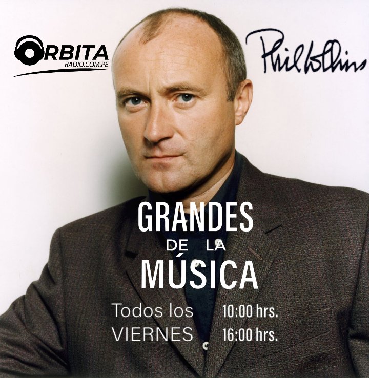orbitatrujillo's tweet photo. #ORBITARADIO | Llega nuevamente a Orbita Radio GRANDES de la Música un espacio que te invita a escuchar los mejores hit's de tu cantante o grupo favorito esta vez con lo mejor de Phil Collins este viernes 10 de abril la cita es con todos sus fanáticos en Orbita Radio. https://t.co/L6RkxZjZ8b