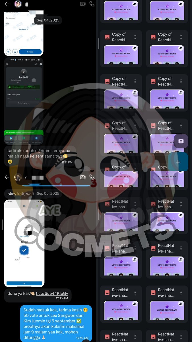 aye ༘♡ sell vote kpop tweet media