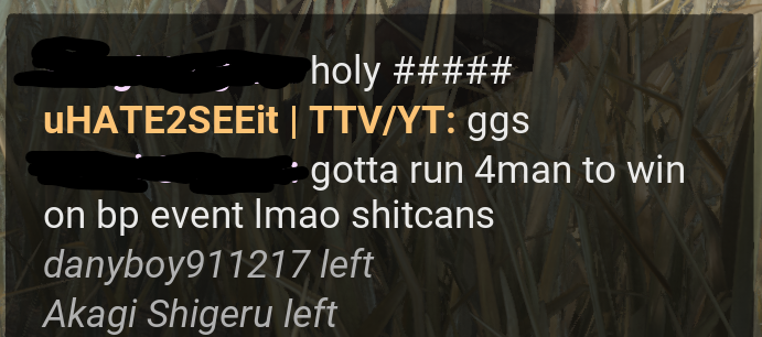 Not every lose is due to going against a swf. I was in a duos and we had two randoms but we knew what we were doing and got things done. 

There is no need for this and instead reflect what could have been done better cause imagine if we were a swf.

#deadbydaylight
