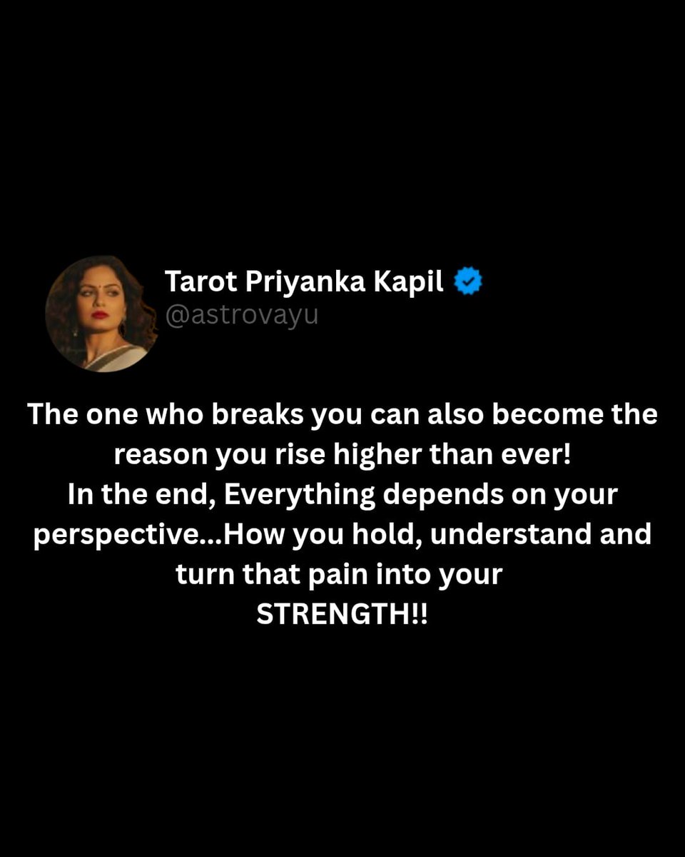 AstroVayu's tweet photo. Not everyone who breaks you is meant to destroy you.Some are sent to awaken the version of you that refuses to stay down.Pain is not the end...it's the beginning of your power!
#Breakthrough #HealingJourney #EmotionalHealing #SelfLove #GrowthMindset #SpiritualGrowth #PainToPower https://t.co/LAOLXeeANi