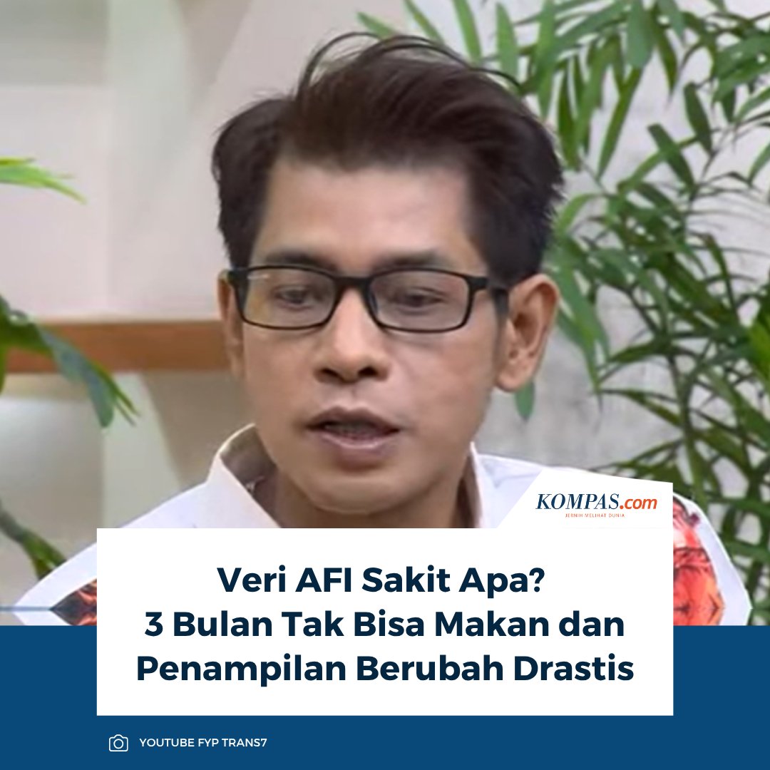 kompascom's tweet photo. Setelah bertahun-tahun tak terlihat di depan publik, kini penyanyi Veri Affandi atau Veri AFI tampil dengan kondisi lebih tirus daripada yang dikenal sebelumnya.

👉🏻Baca selengkapnya https://t.co/ctfDvNOalj

~AM #VeriAffandi #Gerd #Indosiar https://t.co/PLpTW75cec