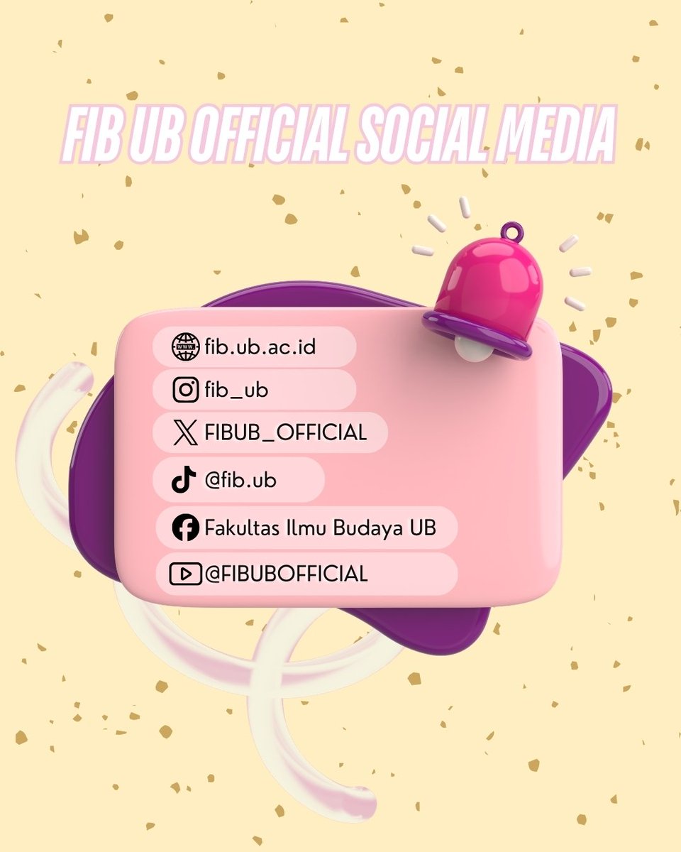 FIBUB_OFFICIAL's tweet image. [Pendaftaran Duta Keterbukaan Informasi Publik UB 2026]

Salam Budaya!

Hai #FIBers

Universitas Brawijaya membuka pendaftaran Duta Keterbukaan Informasi Publik 2026 bagi mahasiswa aktif.

Program ini bertujuan meningkatkan transparansi dan akuntabilitas publik.