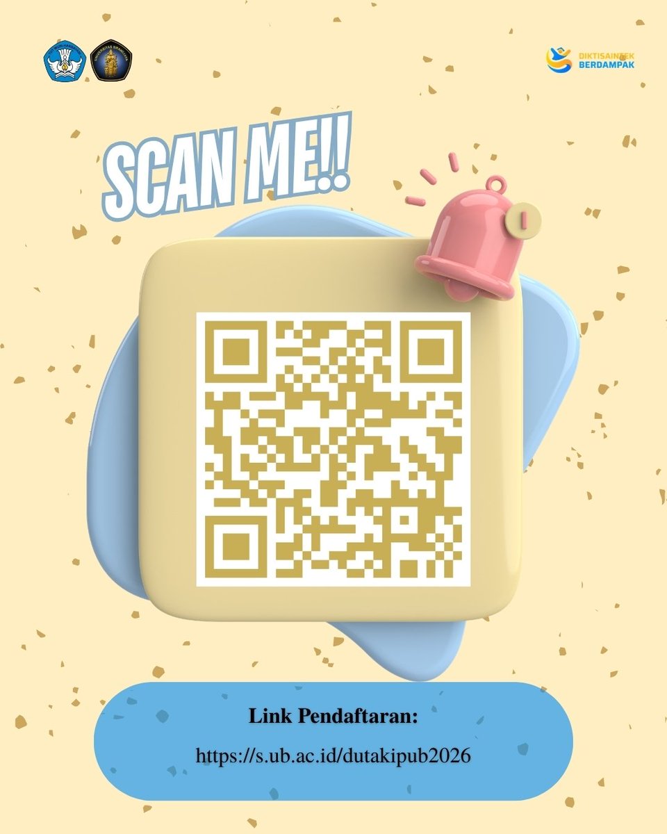 FIBUB_OFFICIAL's tweet image. [Pendaftaran Duta Keterbukaan Informasi Publik UB 2026]

Salam Budaya!

Hai #FIBers

Universitas Brawijaya membuka pendaftaran Duta Keterbukaan Informasi Publik 2026 bagi mahasiswa aktif.

Program ini bertujuan meningkatkan transparansi dan akuntabilitas publik.