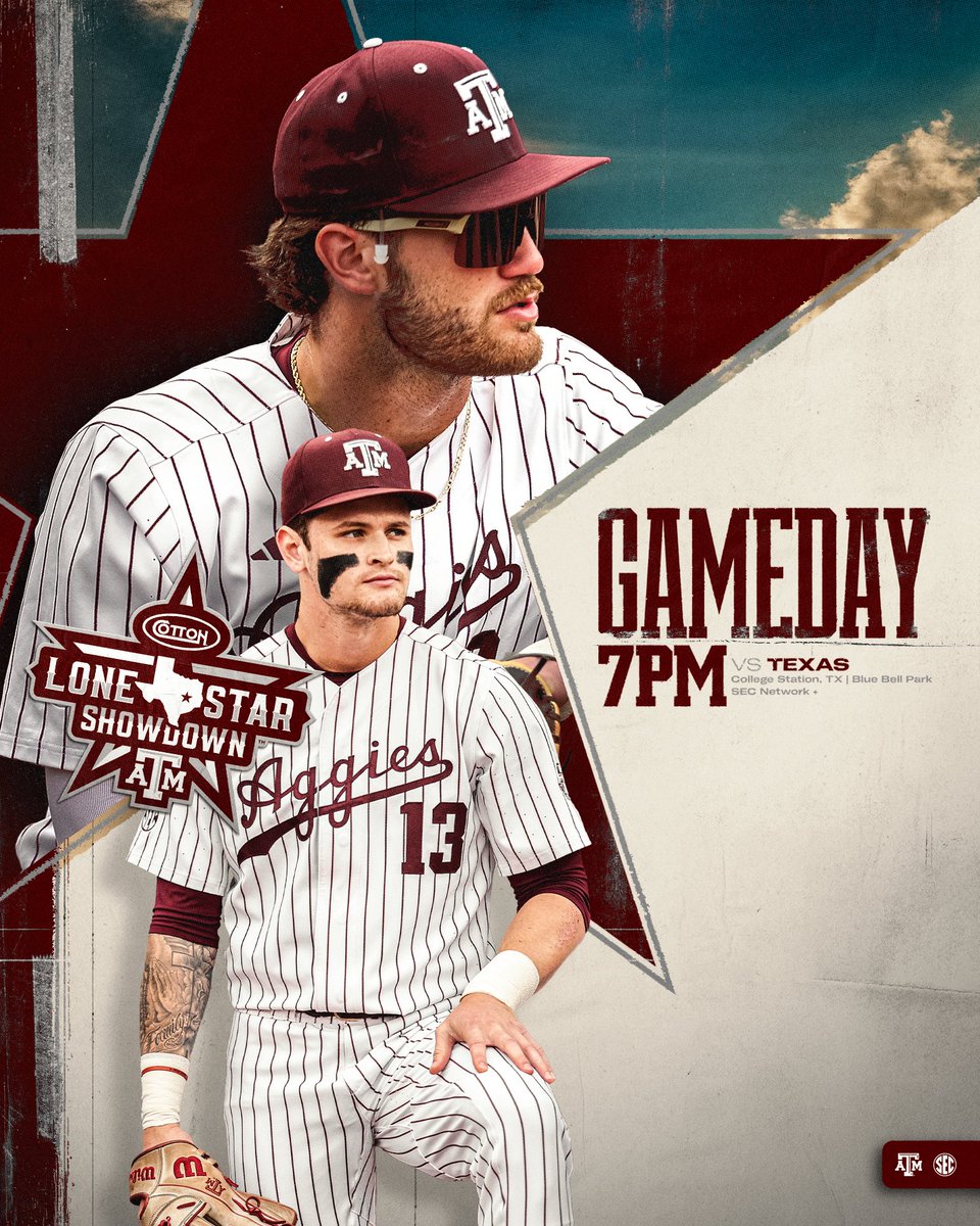 One state. Two sides. Three games.

#GigEm | #CottonXLoneStarShowdown