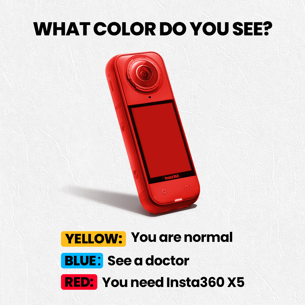 insta360's tweet image. What color do you see？