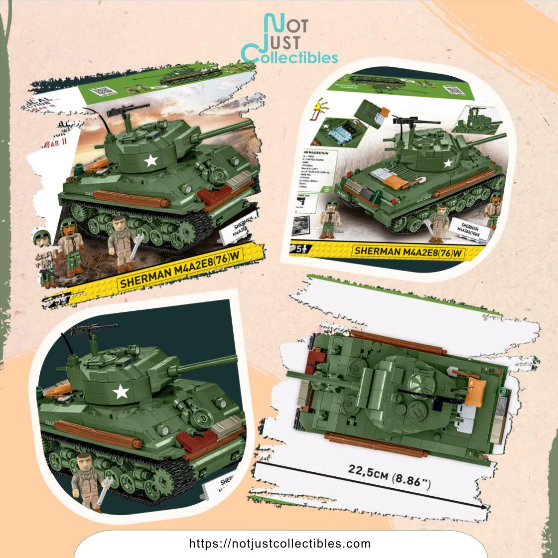 NotJustCollect's tweet image. Unleash your creativity with the COBI Sherman M4A2E8(76)W Set 3118. Build, conquer, and showcase history in your collection today! #Cobimodels #BuildingCommunity

Shop Now notjustcollectibles.com/products/cobi-…