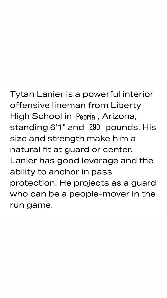 Tytan Lanier Liberty High School AZ C/O 2027 tweet media