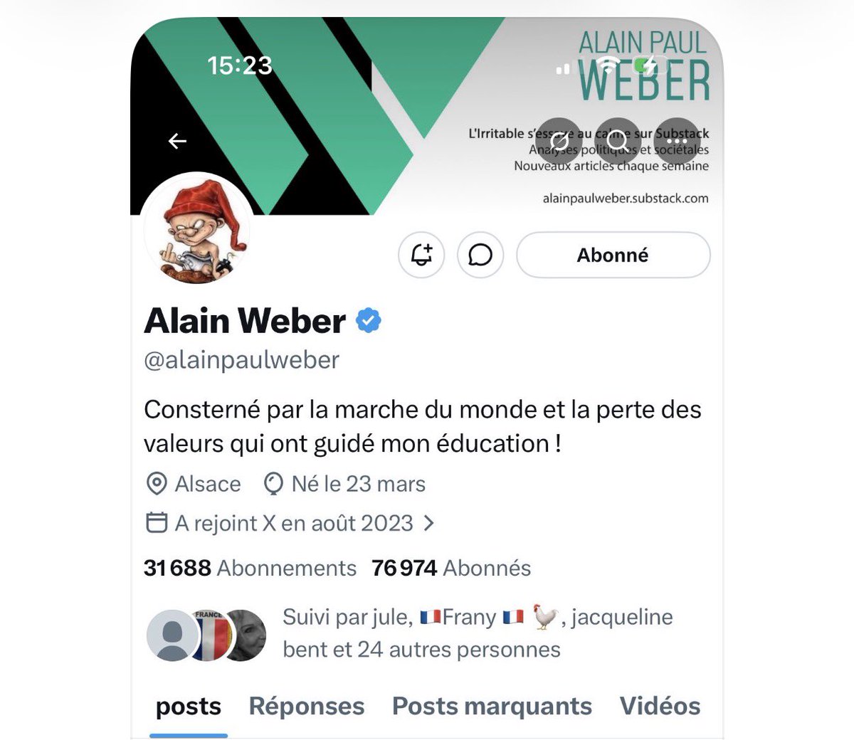 Alain Paul Serge Weber tweet media