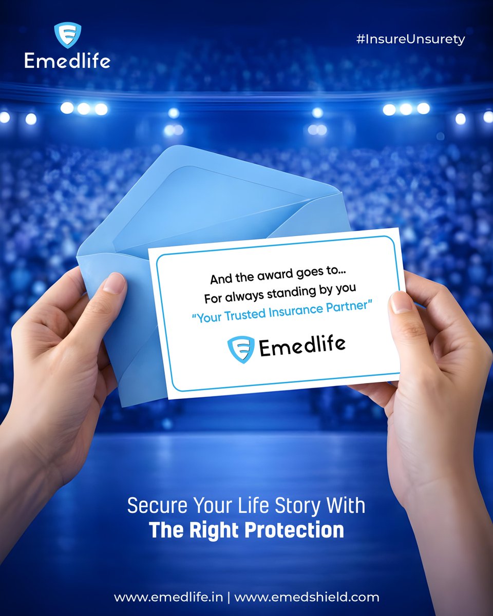 EmedlifeB's tweet image. The best protection is the one that never leaves your side.
Because your life story deserves a partner you can always trust.
🌐 emedlife.in | emedshield.com
 #TrustedProtection #LifeSecurity #InsuranceMatters #Emedlife