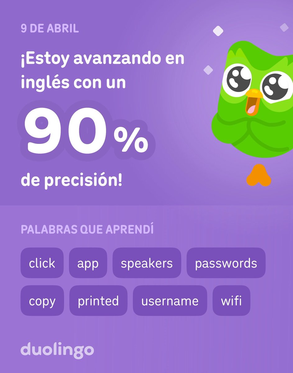 manikiss's tweet photo. ¡Estoy aprendiendo inglés en Duolingo! Es divertido y efectivo. https://t.co/iusNxQzOiU