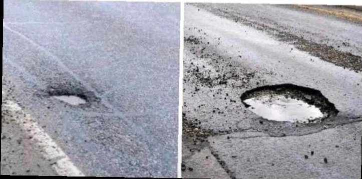 Every potholes starts small, after being ran over by many different cars it grows and soon the cars will start avoiding it....