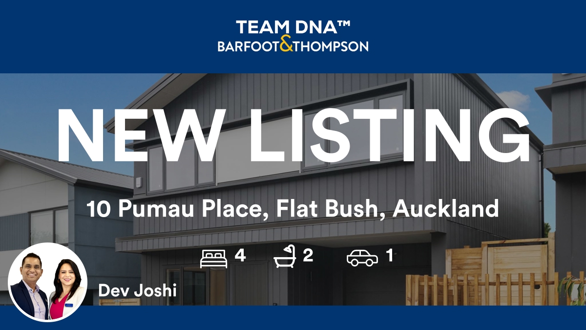 DevJoshiNZ's tweet photo. 🛌 4 🛀 2 🚘 1
📍 10 Pumau Place, Flat Bush, Auckland

TOP SALESPERSON &amp; TEAM
TEAM DNA - Dev &amp; Anju, We are your #1 Choice! 
Award-Winning Real Estate Duo | South &amp; East Auckland Experts
📞 0224193400 / 0225889878 now!

#TEAMDNA #realestate...
https://t.co/fm7v2lCONv https://t.co/vA3RZlh7rc