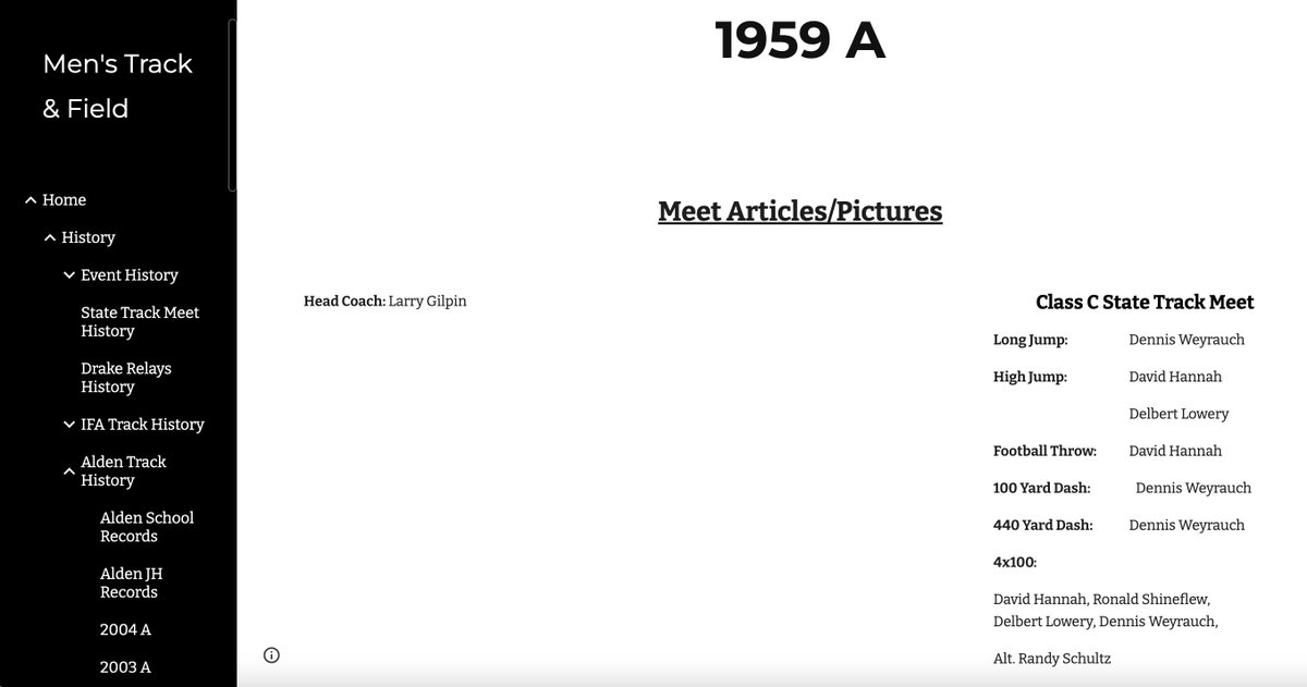CoachHarms1's tweet image. 1959 Alden Track Team #IFACadetPride #TrackSpeed sites.google.com/a/ifacadets.ne…