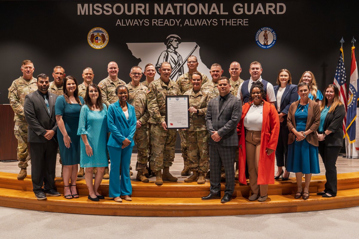 Missouri_NG's tweet image. Last Friday, Maj. Gen. Charles Hausman signed a proclamation honoring the national recognition of April as Sexual Assault Awareness and Prevention Month, reaffirming our commitment to survivors and to a culture of dignity, respect, accountability, and prevention. #MoGuard #SAAPM