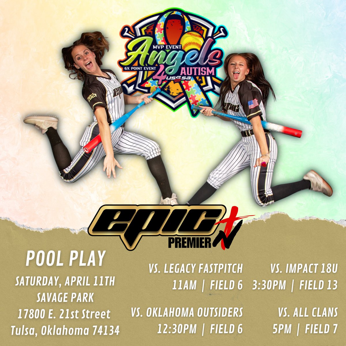nt_epic's tweet photo. Those Epic-NT girls are gonna make some noise this weekend in Tulsa!  Come check out the show! #DES #NTonThree #GRIT @EpicFastpitchO https://t.co/RmX7sV0Elr