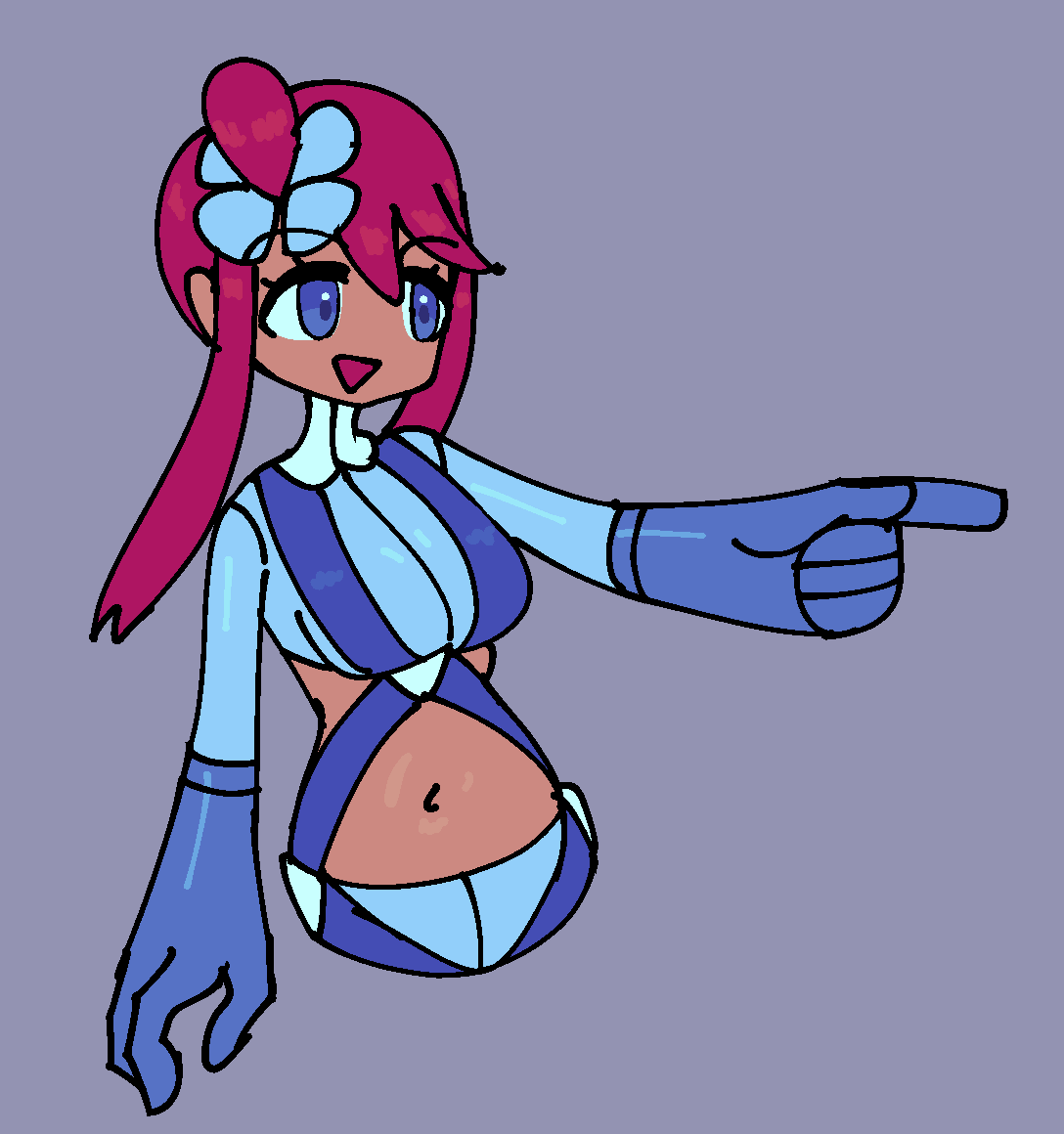 PurpIeNamako's tweet photo. Shauntal and Skyla doodles https://t.co/HW1006pB6P