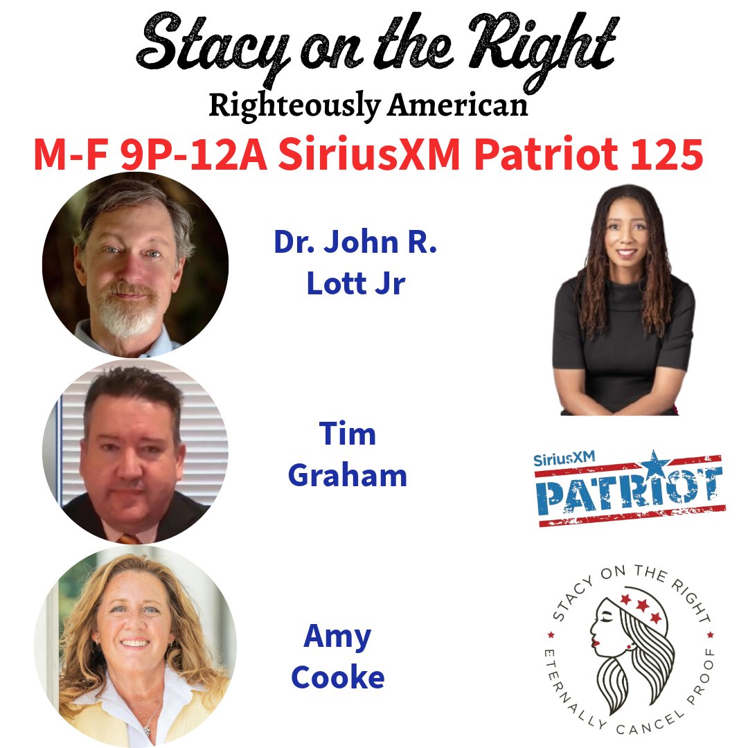 SiriusXMPatriot's tweet image. Tonight On @StacyOnTheRight 9pm-12am ET Fri 4/10

9:20pm @JohnRLottJr

10:05pm @TimJGraham 

11:05pm @TheRightAOC

Tonight's Opening Verse: Isaiah 30:18
Call In Now: 866-957-2874
sxm.app.link/Patriot sxm.app.link/StacyOnTheRight
#SOTR #RighteouslyAmerican